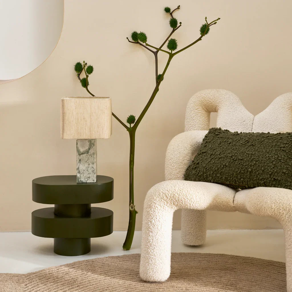 UNC | SUVI TAFELLAMP | GROEN ONYX MARMER & BEIGE