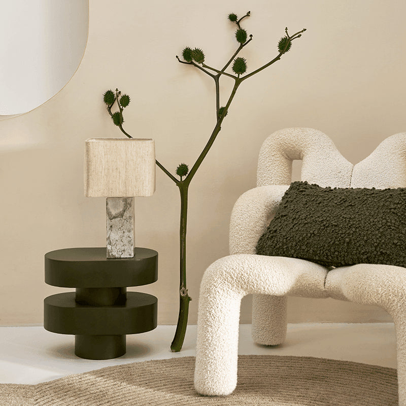 UNC | SUVI TAFELLAMP | GROEN ONYX MARMER & BEIGE