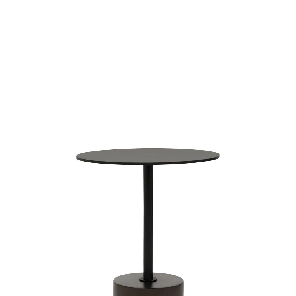 URBAN NATURE CULTURE | BIJZETTAFEL MACY A | WALNUT & BLACK Ø 28 CM