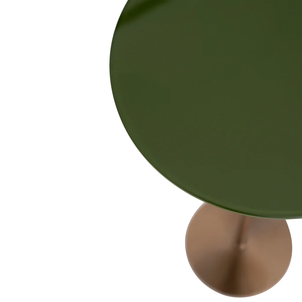 URBAN NATURE CULTURE | BIJZETTAFEL NOLAN | MAYFLY GREEN & ROSE GOLD Ø 30 CM