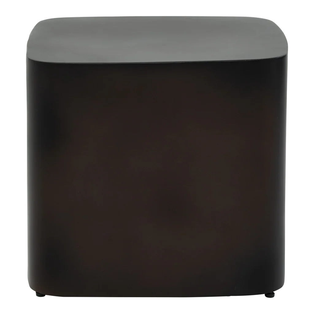 UNC | SIDE TABLE EVAN | METAAL DOWNTOWN BROWN 38x38x34 CM