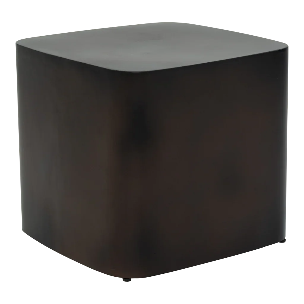 UNC | SIDE TABLE EVAN | METAAL DOWNTOWN BROWN 38x38x34 CM