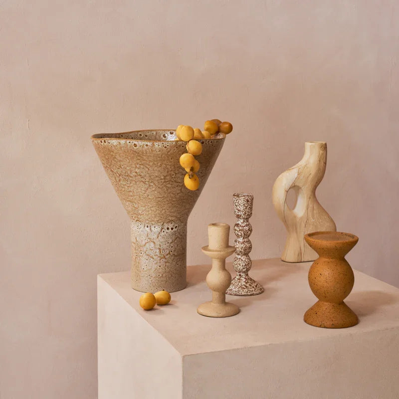 UNC | CANDLE HOLDER PERLA | BEIGE