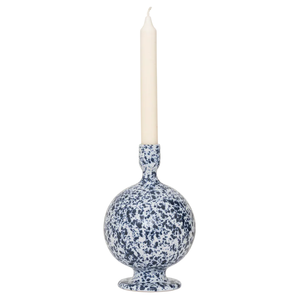 UNC | KANDELAAR Rosie | wit | blauw