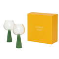 UNC | COCKTAIL GLASS (SET OF 2) | GIFTSET | JADE GREEN