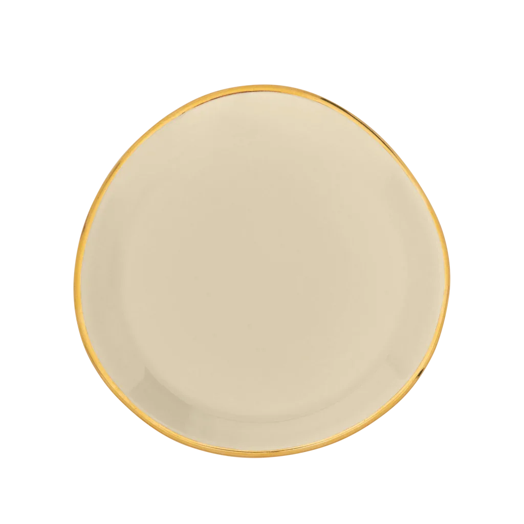 UNC | GOOD MORNING BORD Ø9 cm (SET OF 4) | OATMEAL