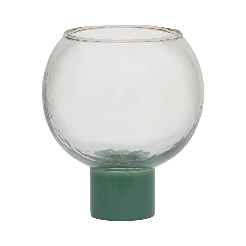 URBAN NATURE CULTURE | WIJNGLAS GULL (SET OF 2) | TRANSPARANT + GROEN