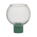 URBAN NATURE CULTURE | WIJNGLAS GULL (SET OF 2) | TRANSPARANT + GROEN