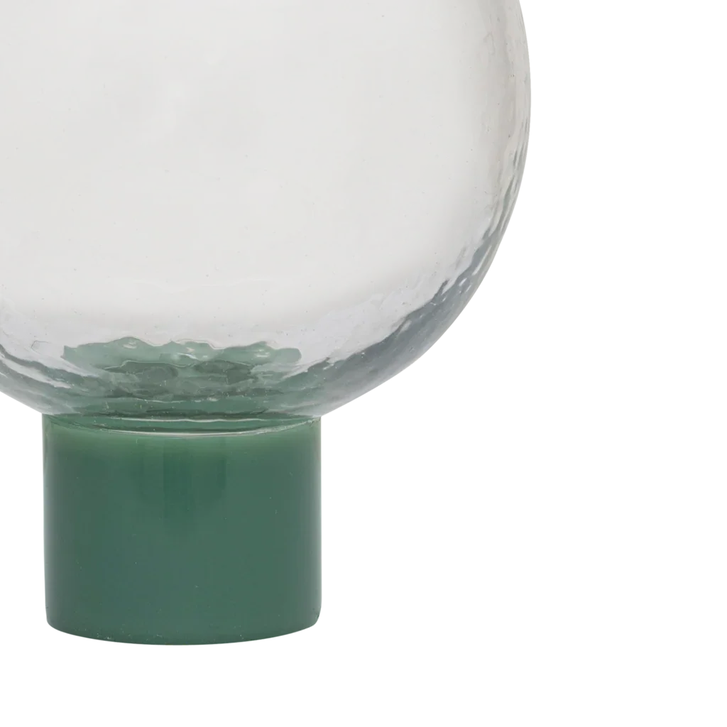 URBAN NATURE CULTURE | WIJNGLAS GULL (SET OF 2) | TRANSPARANT + GROEN