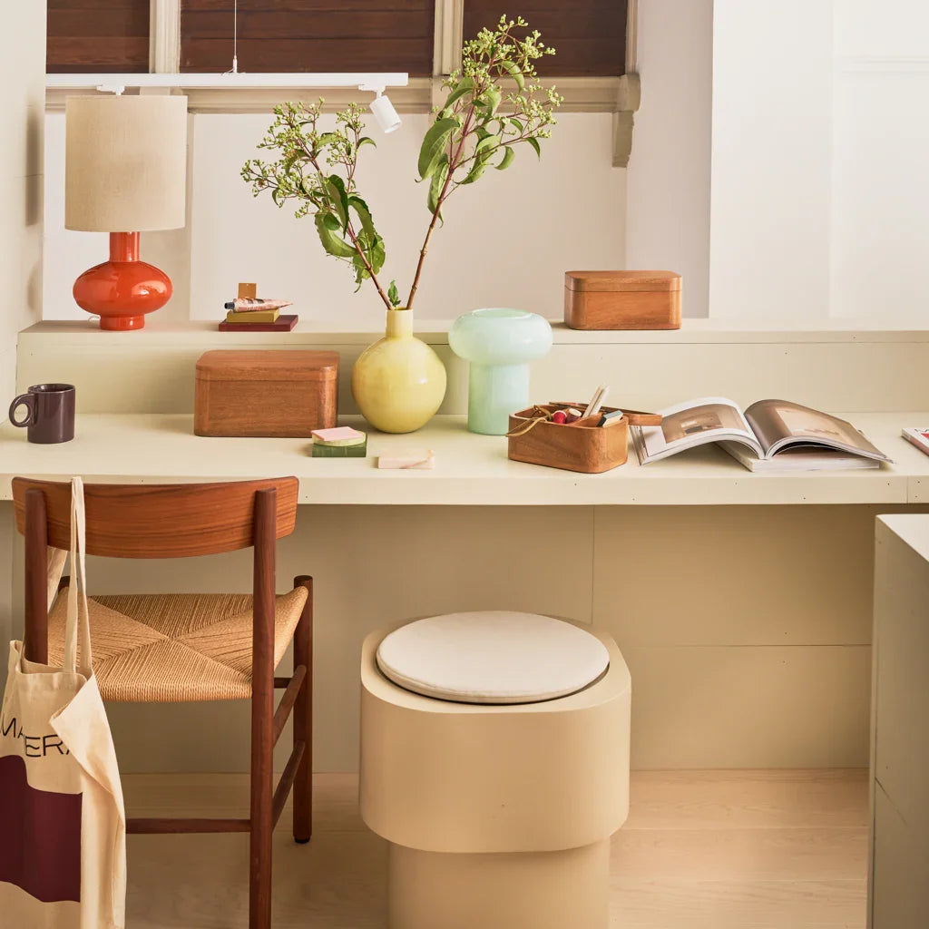 UNC | SIDE TABLE TABOURET | PALE KHAKI