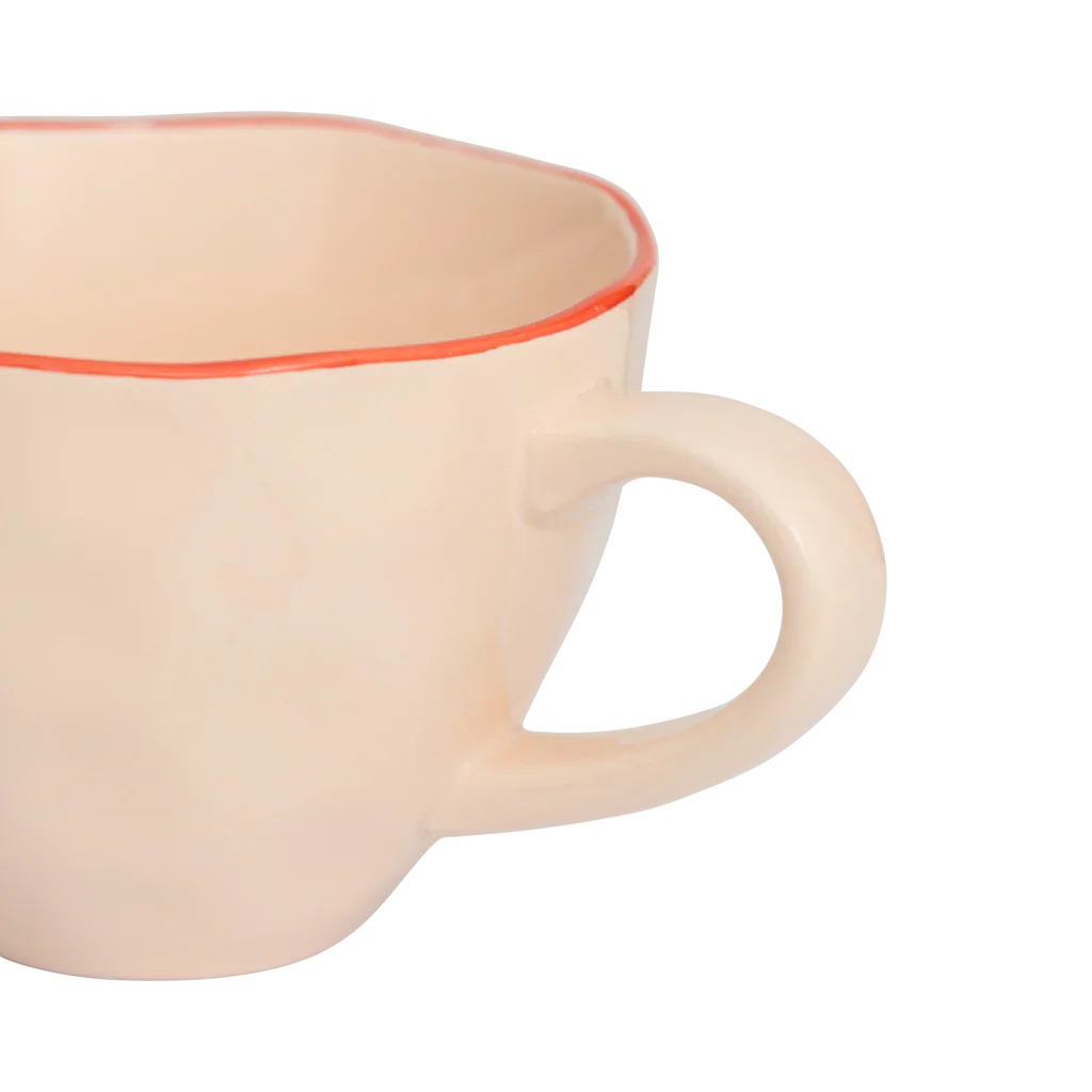 UNC | GOOD MORNING CAPPUCCINO/TEA MOK SCULPTED (SET OF 2) | OLD PINK