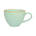 Good Morning Tasse Cappuccino/Tee skulptiert Seladon (4er-Set)