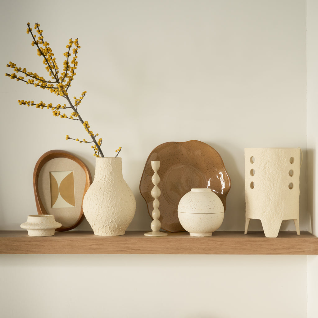 URBAN NATURE CULTURE | XL THEELICHTHOUDER HEA (SET OF 2) | SPECKLED