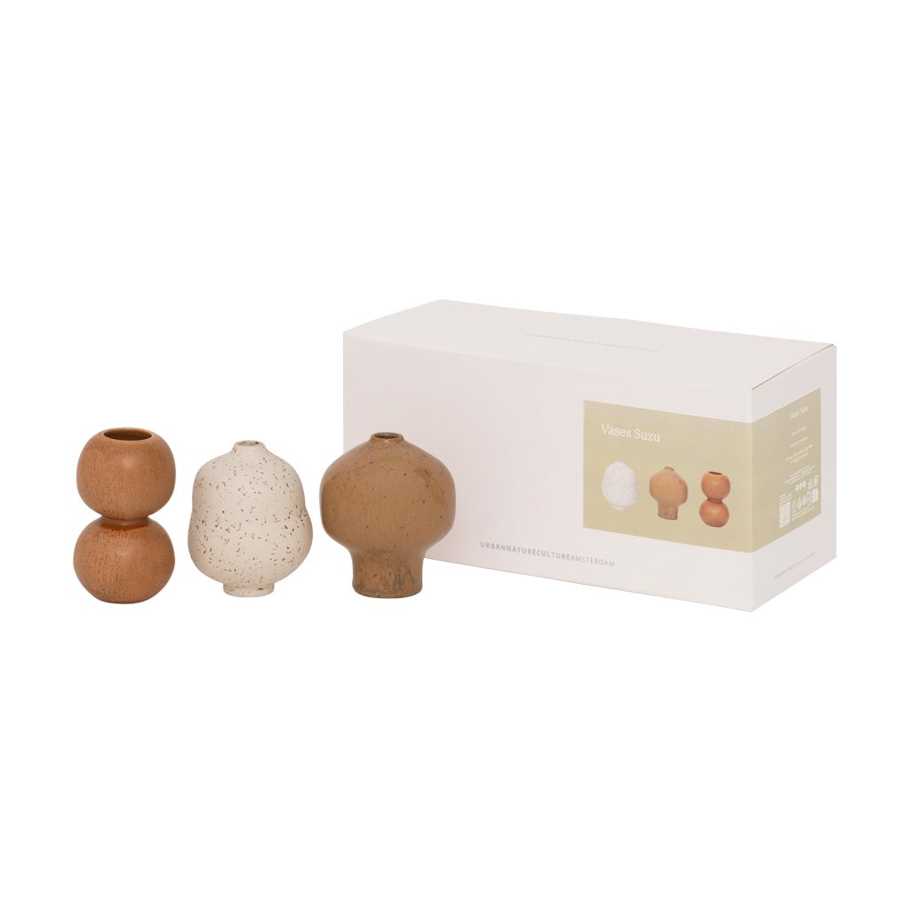 URBAN NATURE CULTURE | MINI VAZEN SUZU (SET of 3) | NATURAL TONED