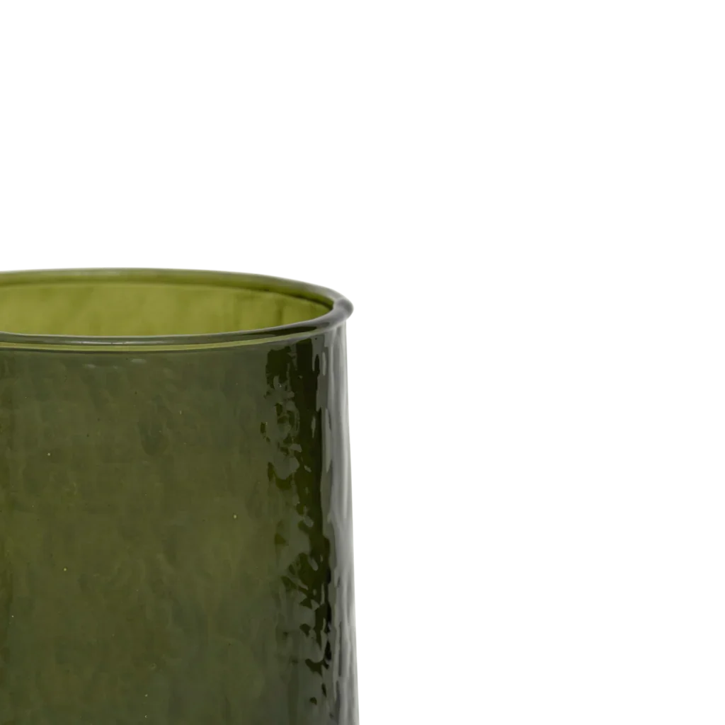 UNC | HAMMERED GLAZEN (SET OF 4) | GROEN