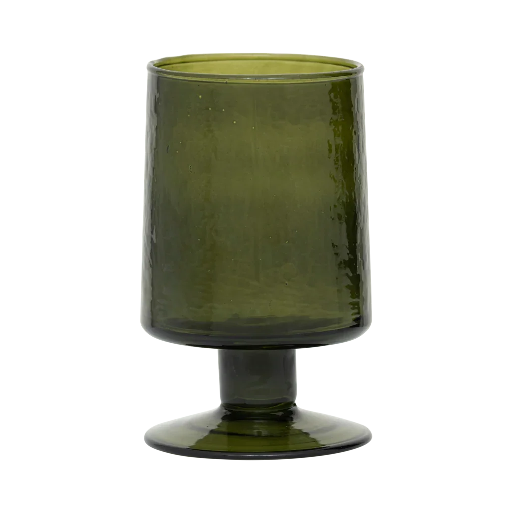 UNC | HAMMERED WIJNGLAZEN (SET OF 2) | GROEN