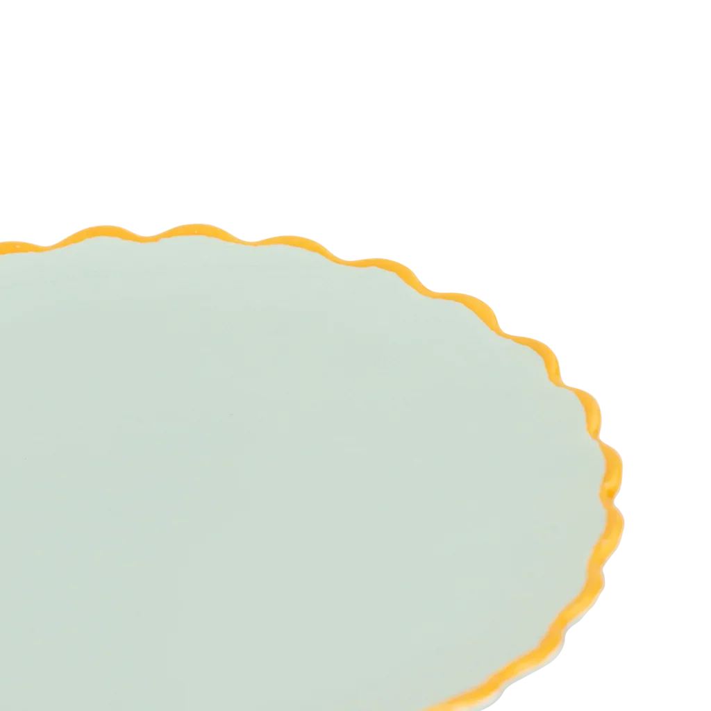 URBAN NATURE CULTURE | GOOD MORNING SCULPTED BORD (SET OF 4) | CELADON Ø 13,5 CM