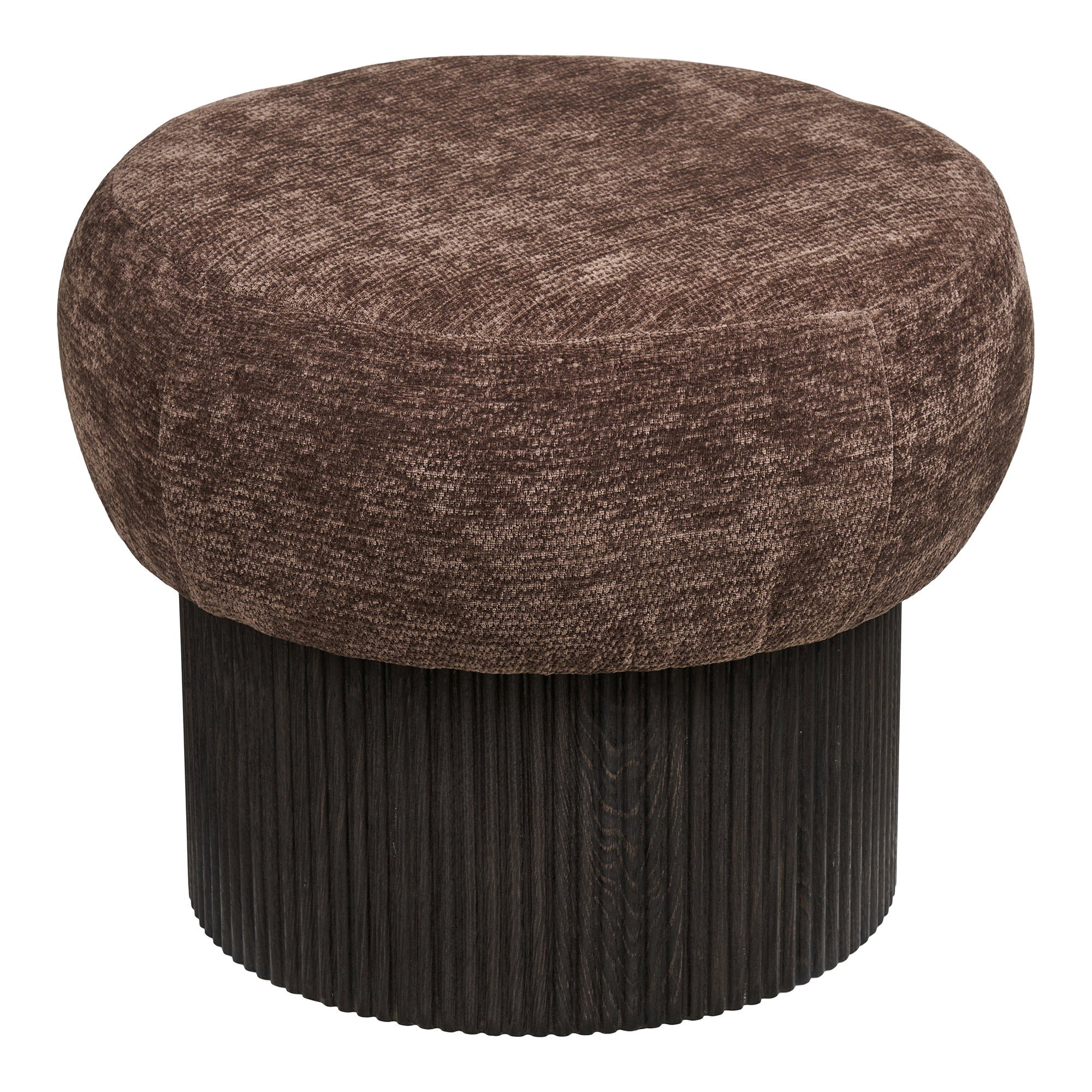 HOUSE NORDIC | CHRISTCHURCH POUF | DONKERBRUIN (Ø52x42 CM)