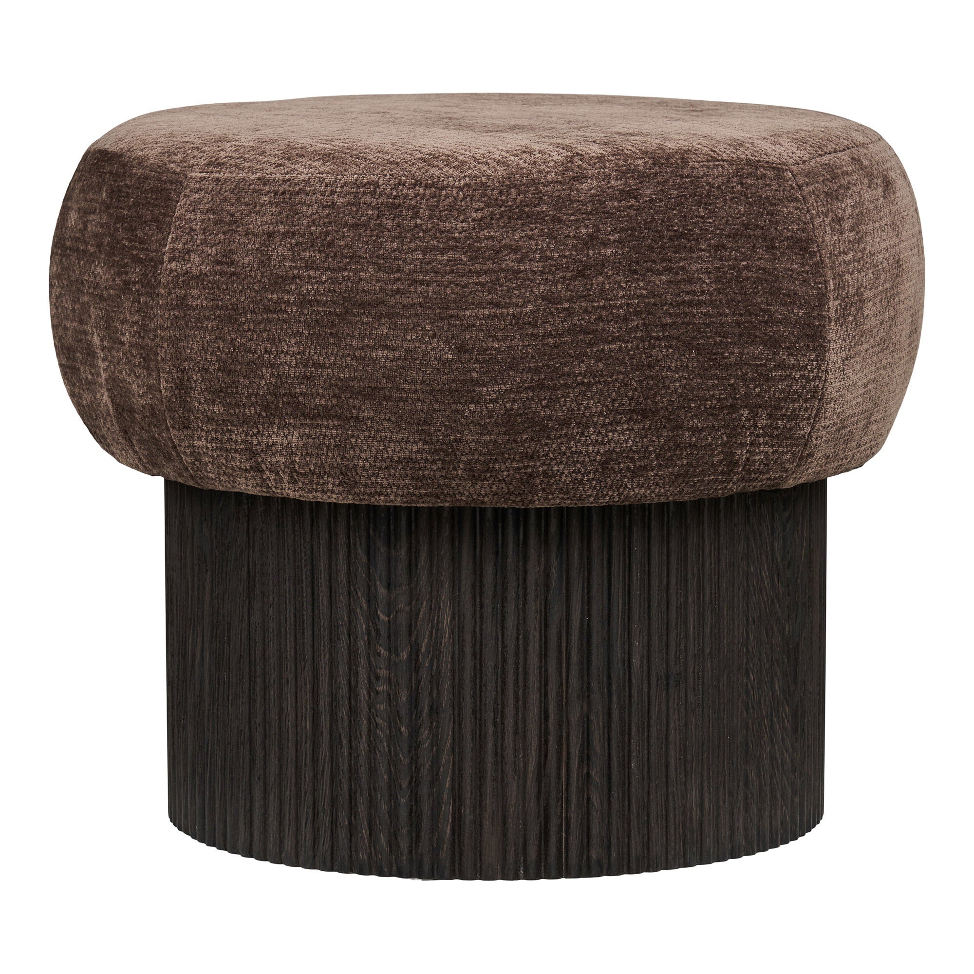 HOUSE NORDIC | CHRISTCHURCH POUF | DONKERBRUIN (Ø52x42 CM)