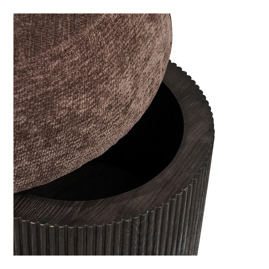HOUSE NORDIC | CHRISTCHURCH POUF | DONKERBRUIN (Ø52x42 CM)