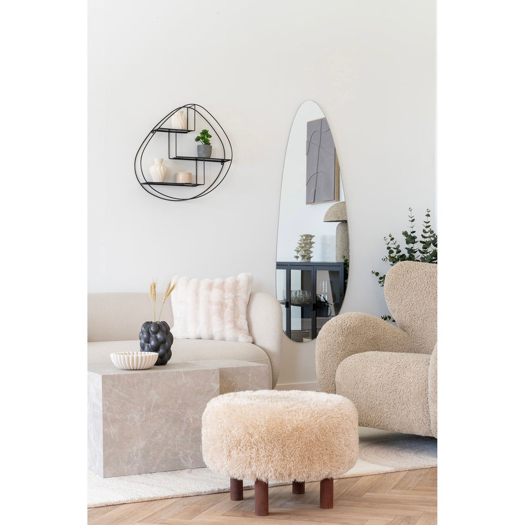 HOUSE NORDIC | INVERNESS POUF | LICHTBRUIN (Ø50x36 CM)