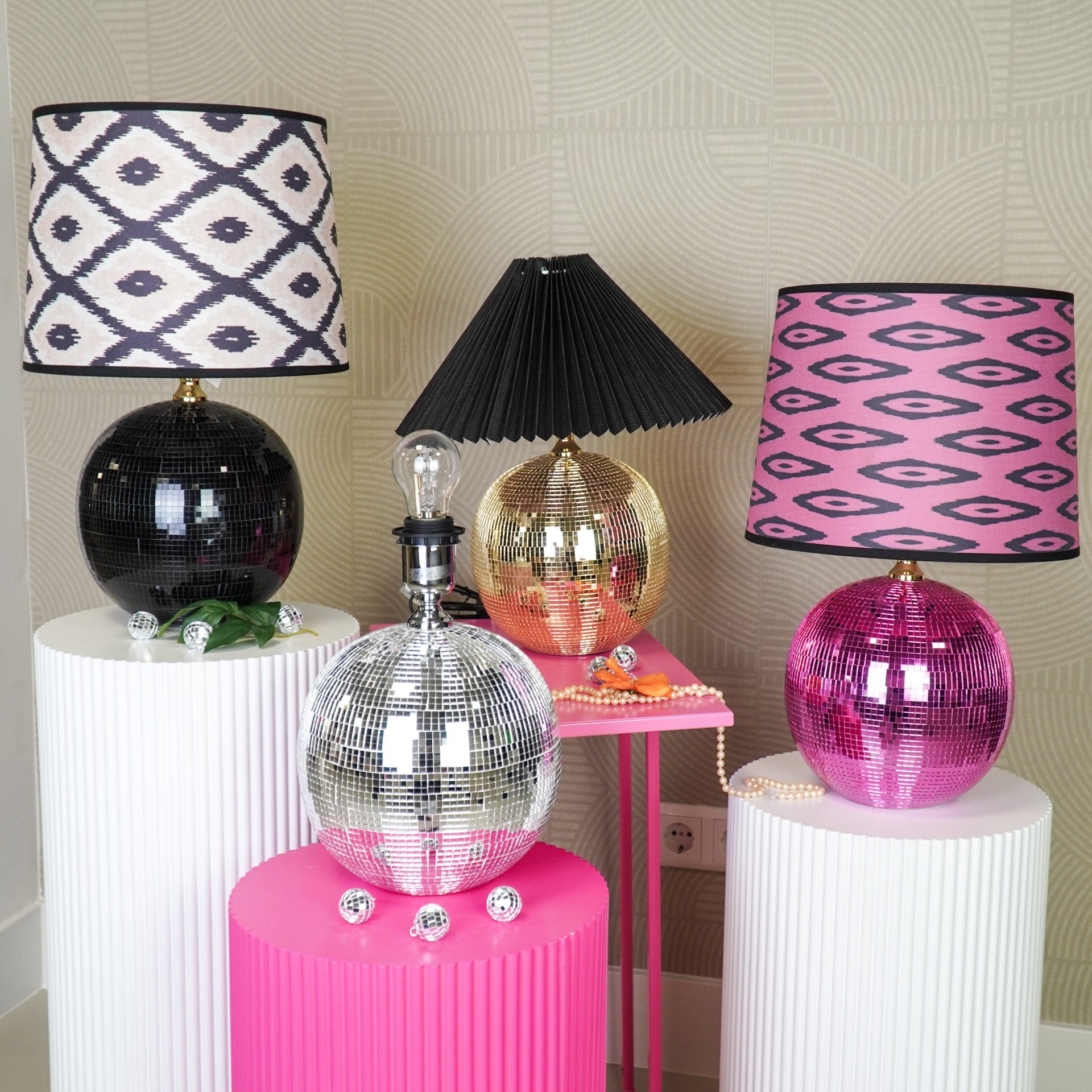 HOUSE VITAMIN | TAFELLAMP DISCO BALL | ZILVER 20CM