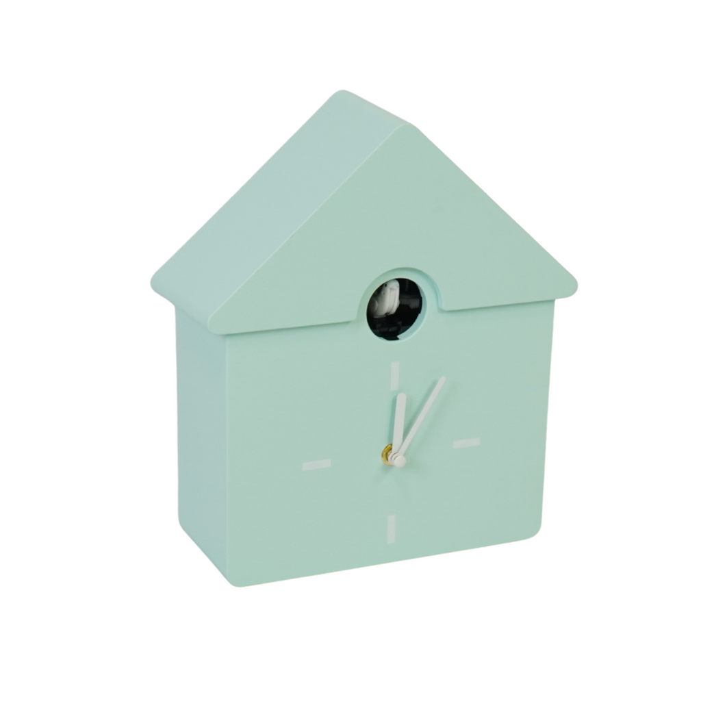 HOUSEVITAMIN | KOEKOEKSKLOK WALL CLOCK | MINTGROEN 24X27 CM