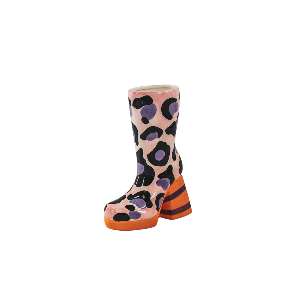 HOUSEVITAMIN | LEOPARD BOOT VAAS | ROZE + ORANJE