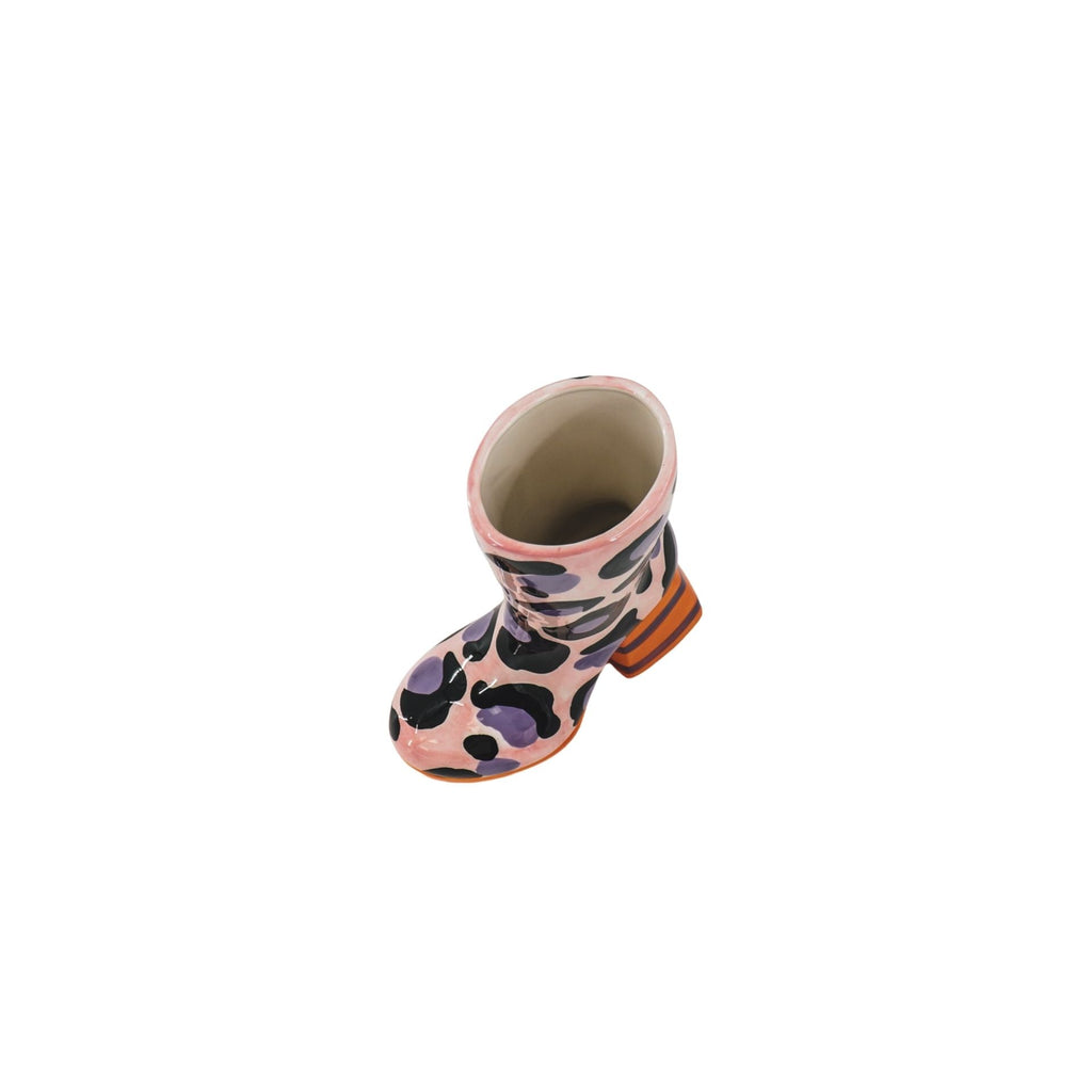 HOUSEVITAMIN | LEOPARD BOOT VAAS | ROZE + ORANJE