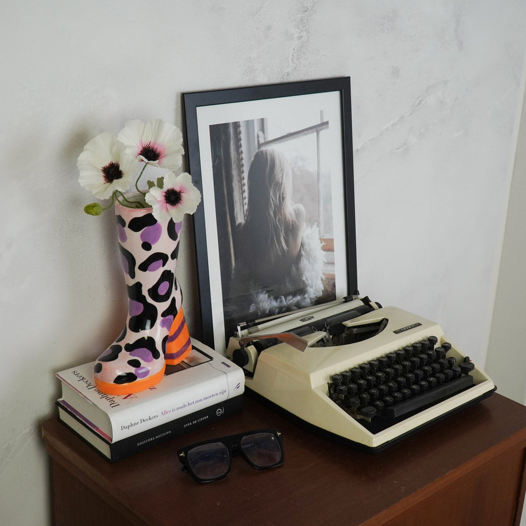 HOUSEVITAMIN | LEOPARD BOOT VAAS | ROZE + ORANJE