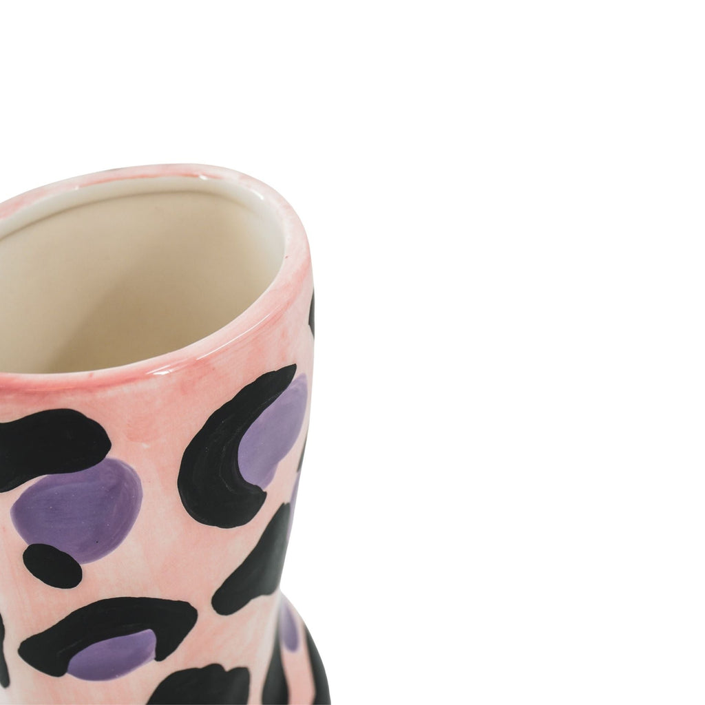 HOUSEVITAMIN | LEOPARD BOOT VAAS | ROZE + ORANJE