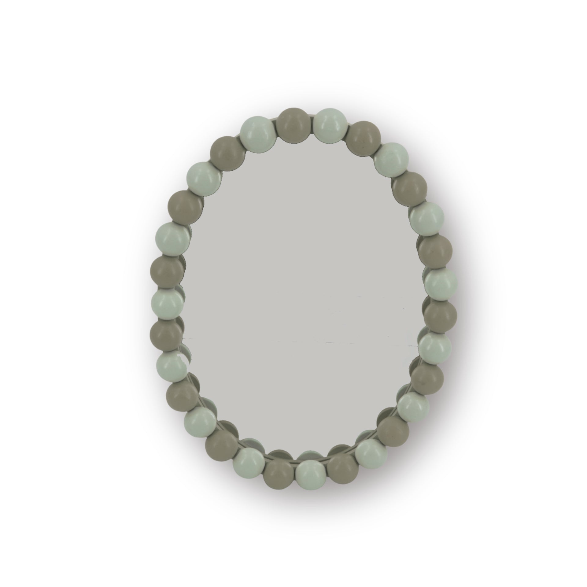 HOUSEVITAMIN | OVALE SPIEGEL BUBBLES | TAUPE 29X22,5 CM