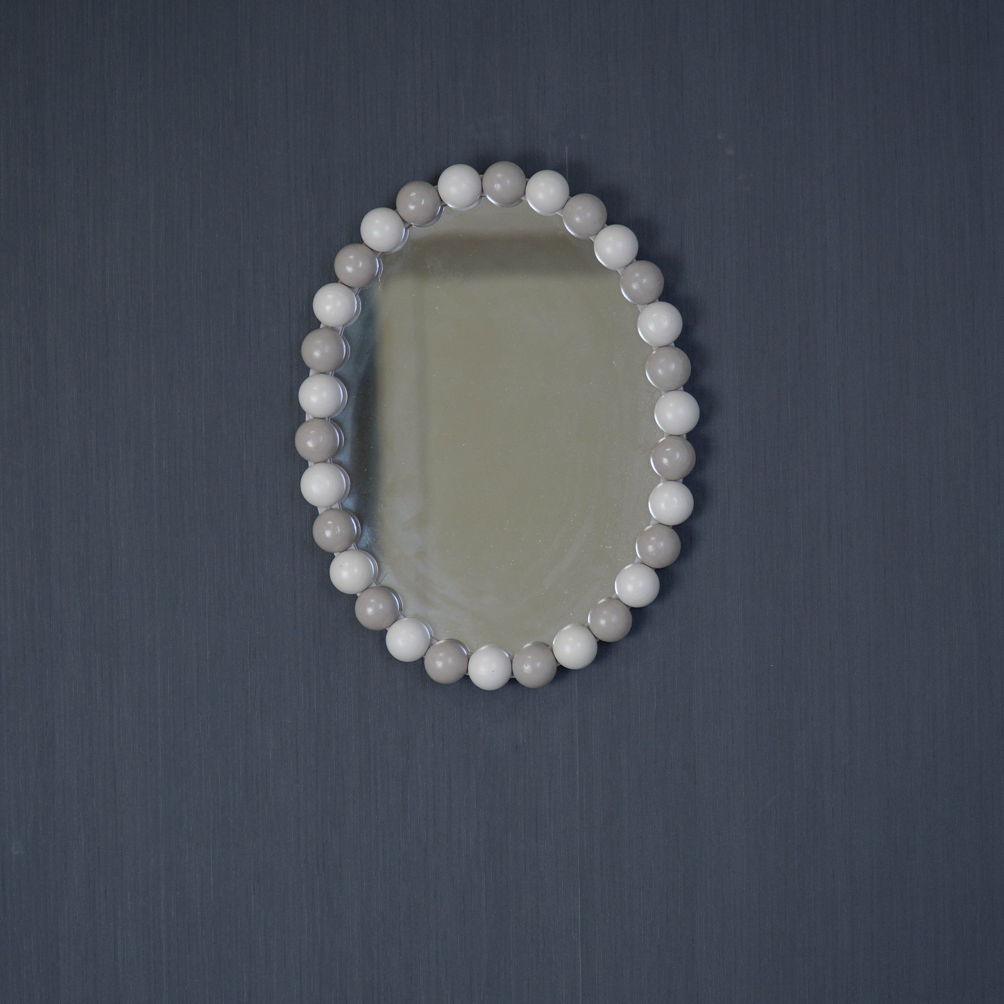 HOUSEVITAMIN | OVALE SPIEGEL BUBBLES | TAUPE 29X22,5 CM