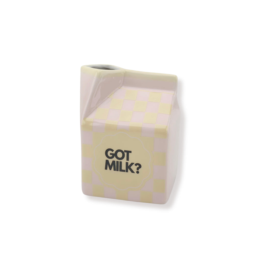 HOUSEVITAMIN | "GOT MILK" VAAS | PINK/YELLOW 10,5X9X13,5 CM