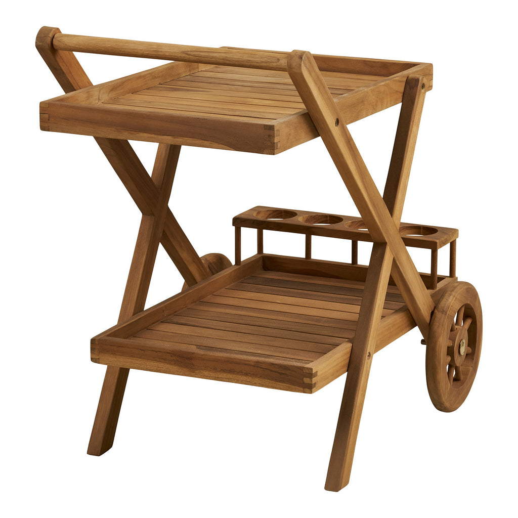 HOUSE NORDIC | TEA TROLLEY TEAK NATURAL | STIJLVOLLE SERVEERWAGEN