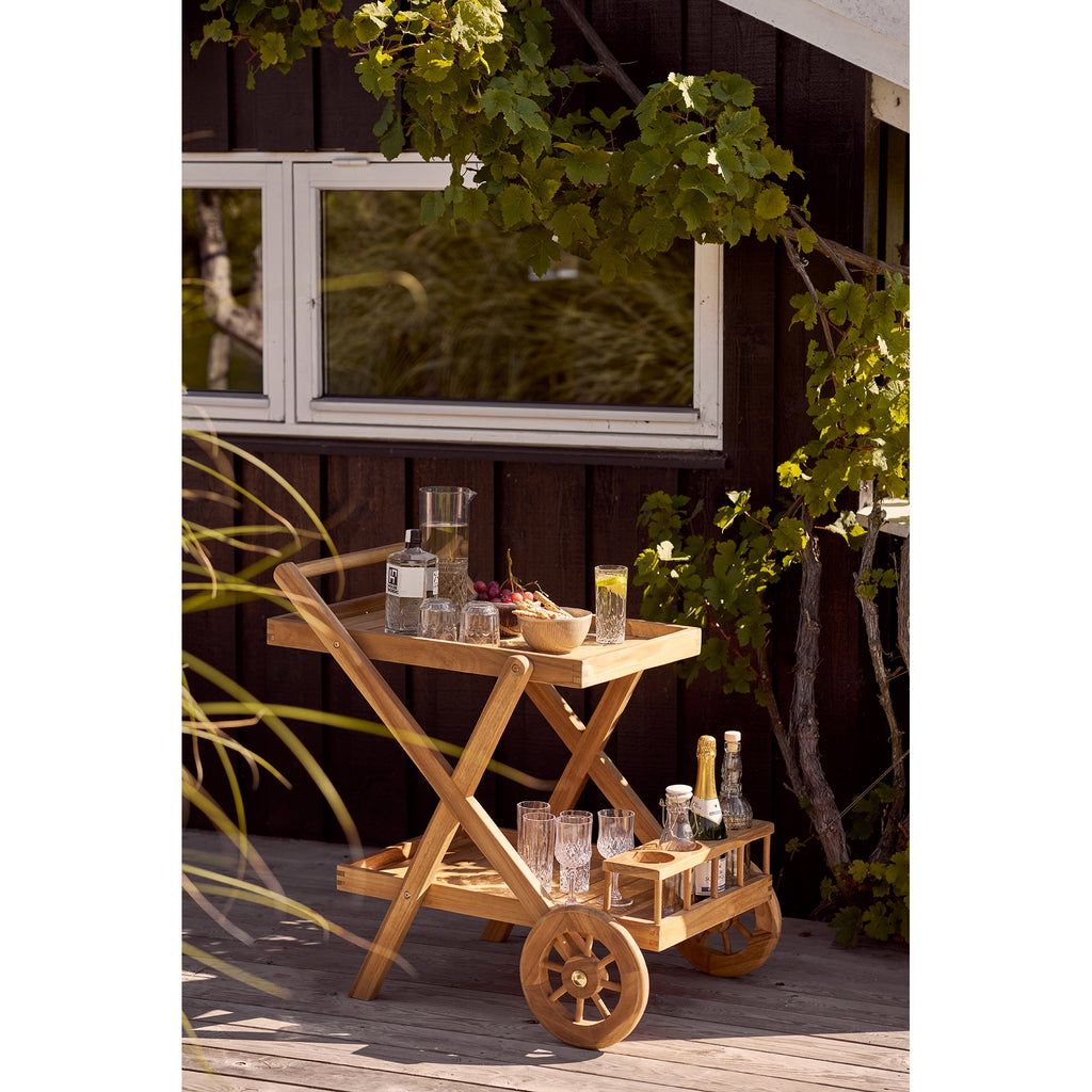 HOUSE NORDIC | TEA TROLLEY TEAK NATURAL | STIJLVOLLE SERVEERWAGEN