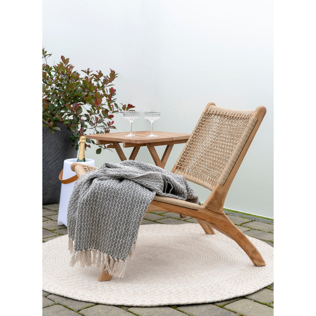 HOUSE NORDIC | CORT PLAID | DONKERGRIJS + WIT (130x160 CM)