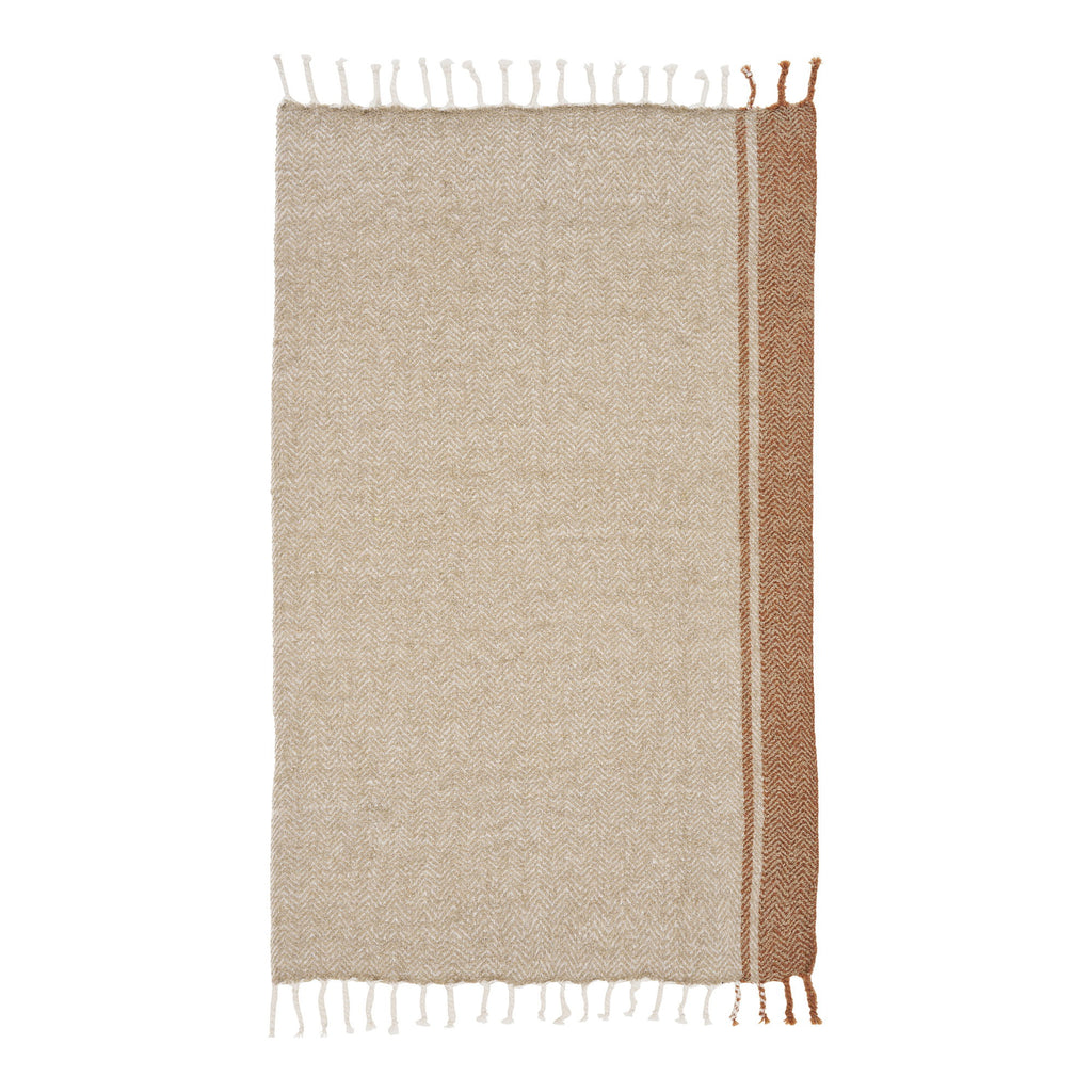 HOUSE NORDIC | ALMORA PLAID | BEIGE + GOLDEN ORANGE (130x180 CM)