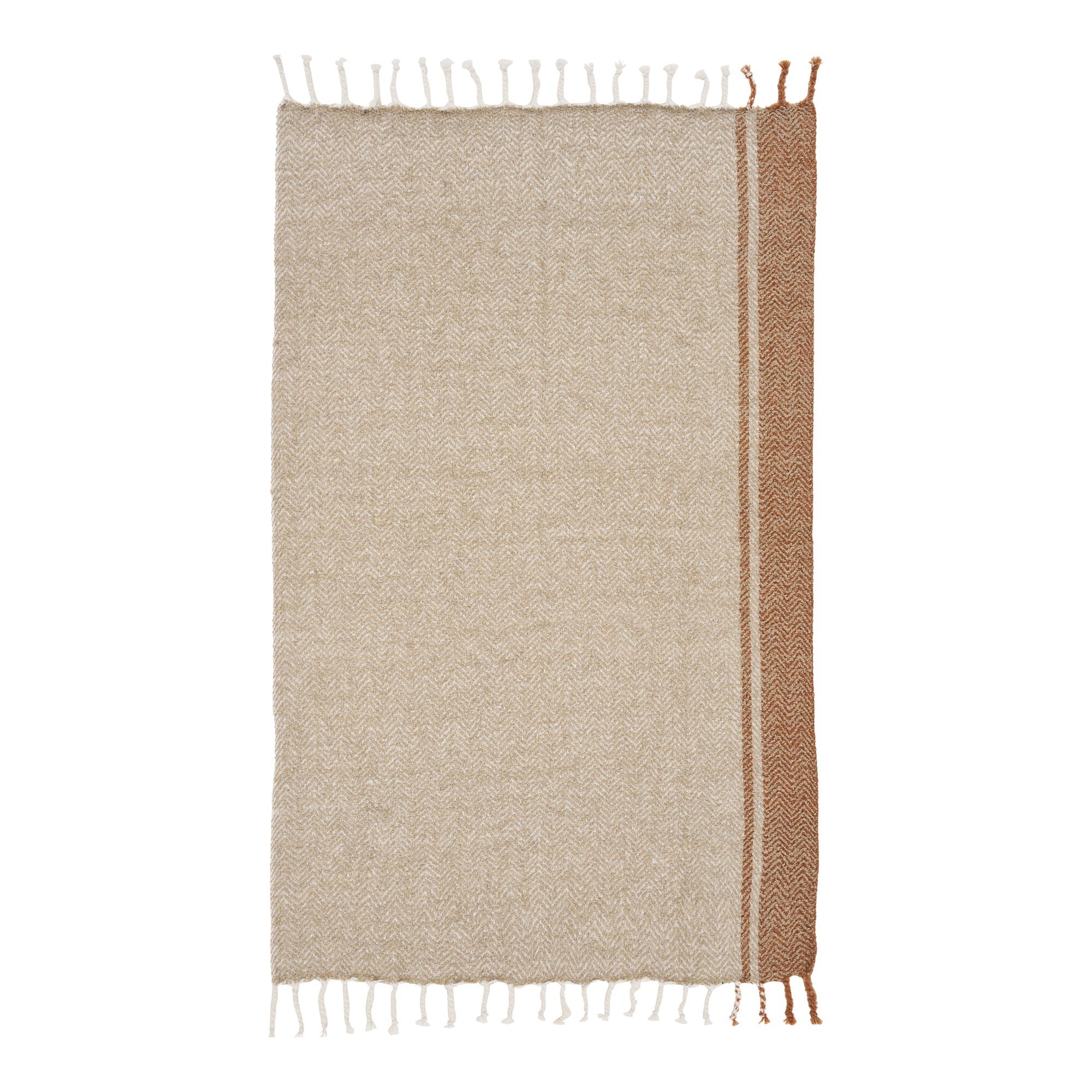 HOUSE NORDIC | ALMORA PLAID | BEIGE + GOLDEN ORANGE (130x180 CM)