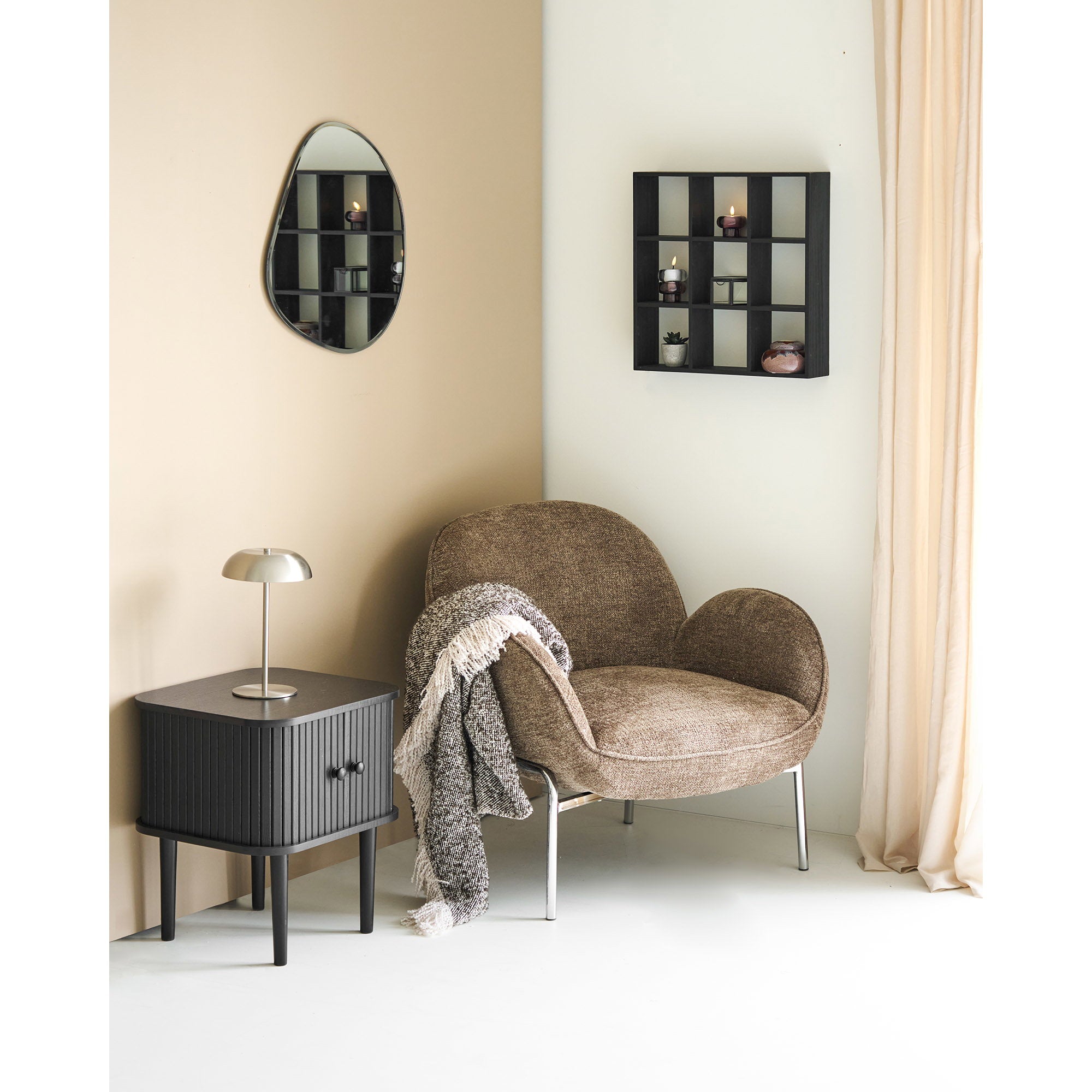 HOUSE NORDIC | SIRA PLAID | BEIGE + BRUIN (130x180 CM)