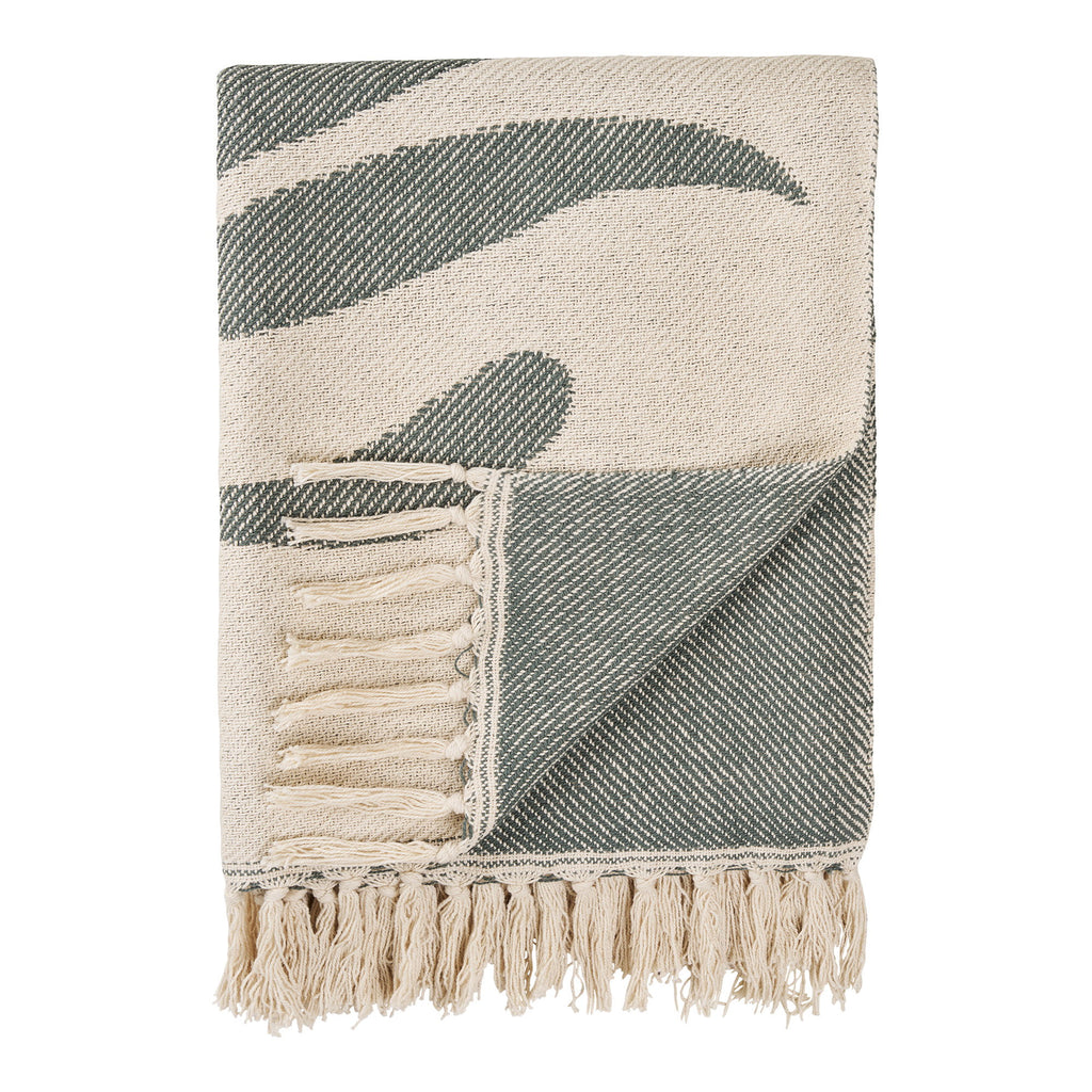 HOUSE NORDIC | LONI PLAID | ZAND + GROEN (130x180 CM)