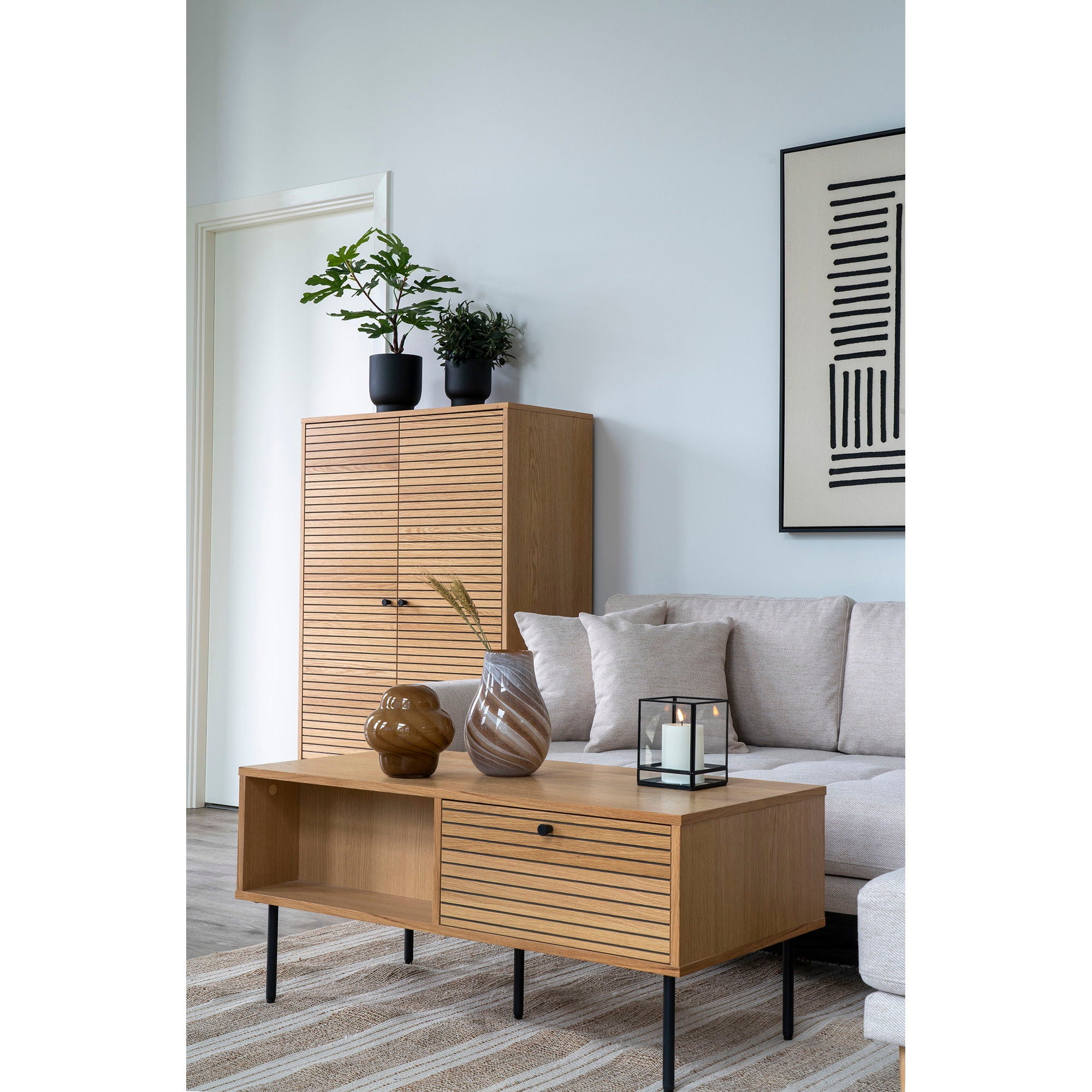 House Nordic | Glazen Vaas | bruin