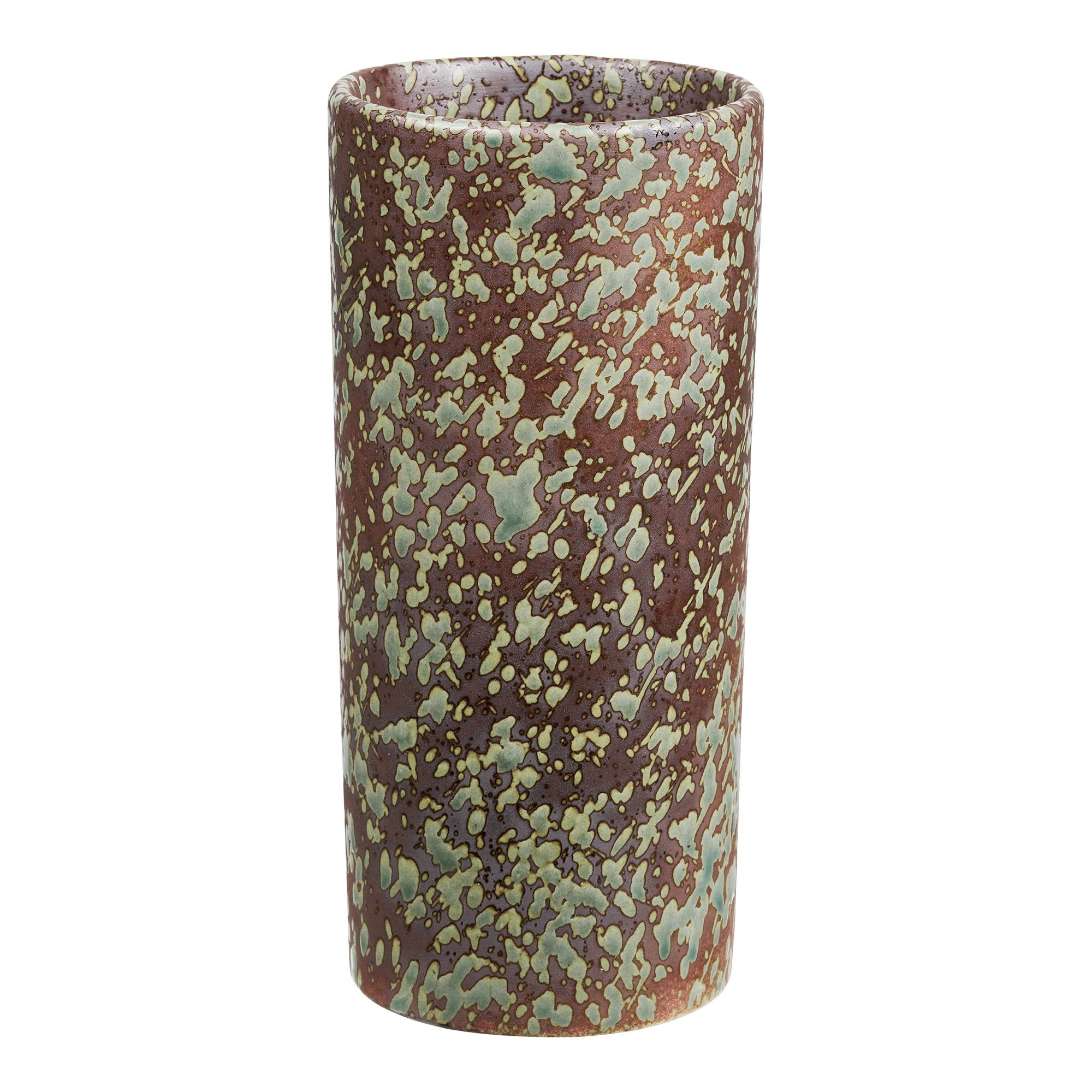 HOUSE NORDIC | VAAS | KERAMIEK DONKERBRUIN + BOSGROEN (Ø9,5x20 CM)