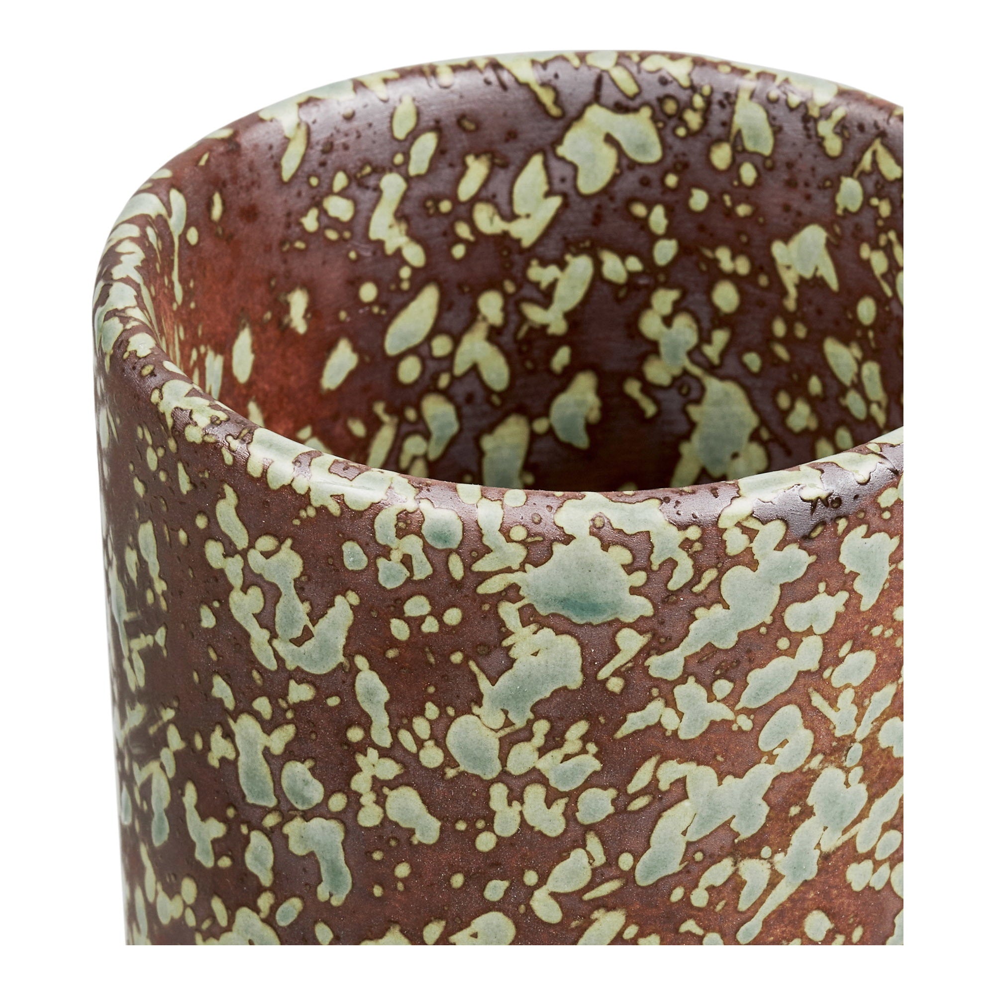 HOUSE NORDIC | VAAS | KERAMIEK DONKERBRUIN + BOSGROEN (Ø9,5x20 CM)