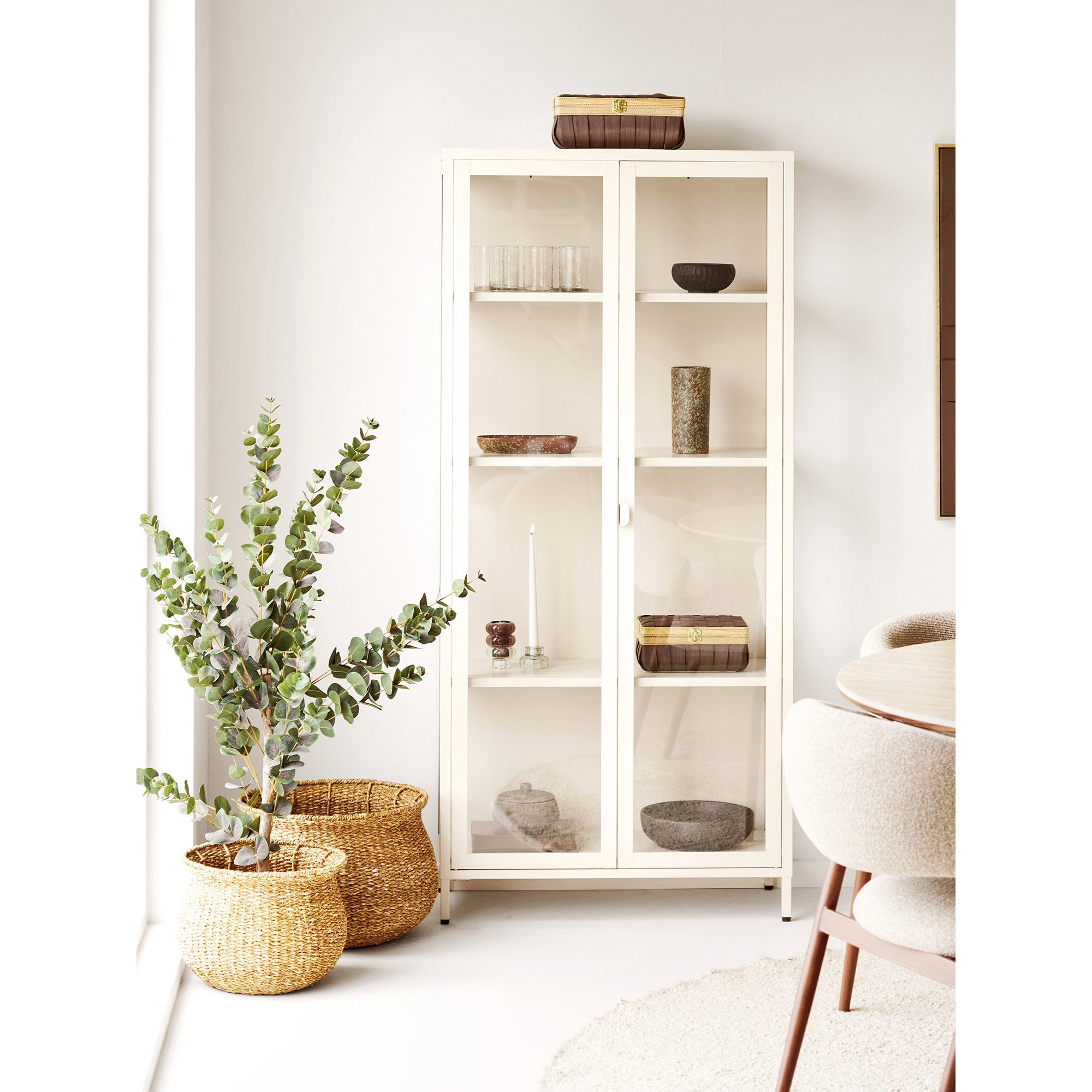 HOUSE NORDIC | VAAS | KERAMIEK DONKERBRUIN + BOSGROEN (Ø9,5x20 CM)