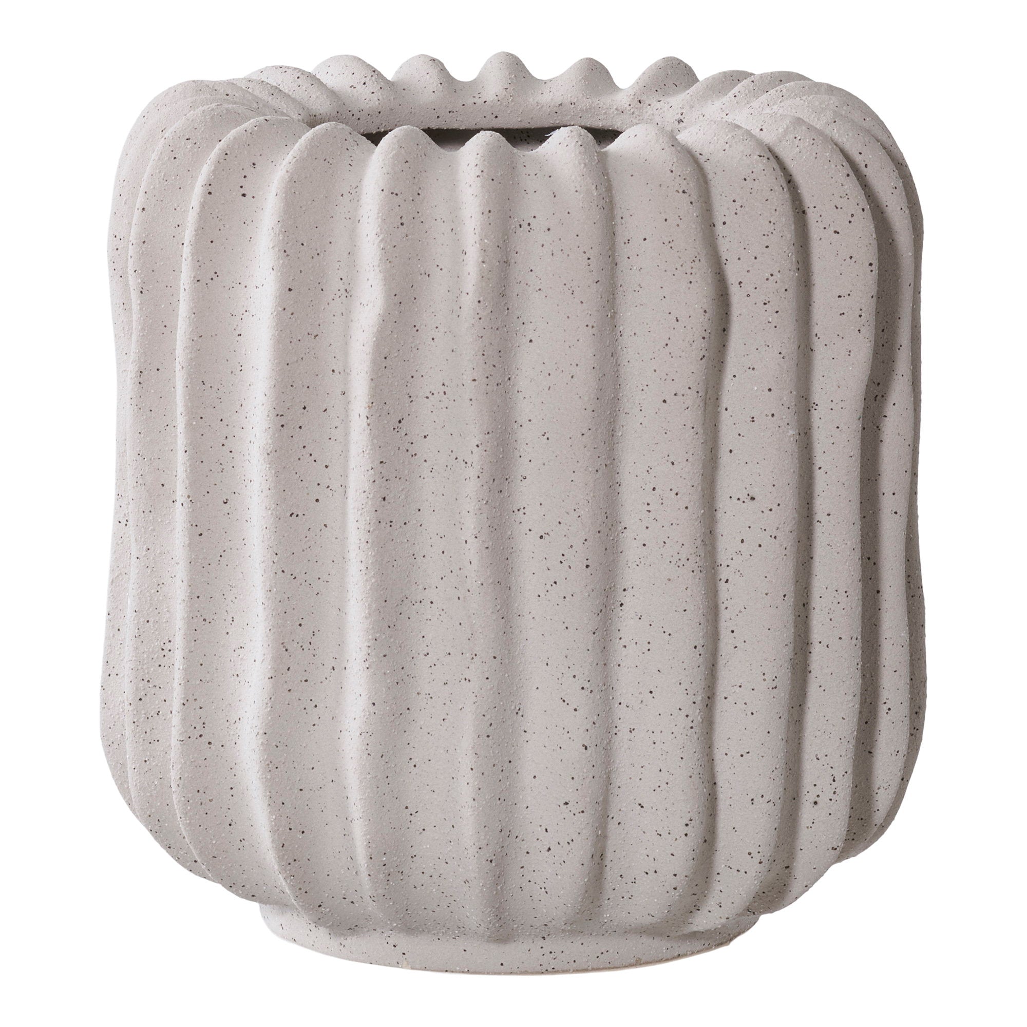 HOUSE NORDIC | BLOEMPOT | KERAMIEK GRIJS (Ø15x15 CM)