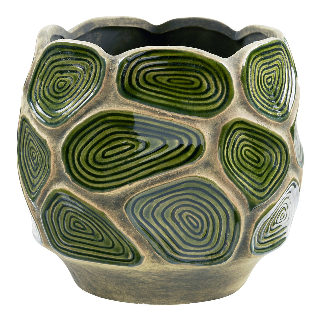 HOUSE NORDIC | BLOEMPOT| TERRACOTTA DONKERGROEN (Ø18x16 CM)