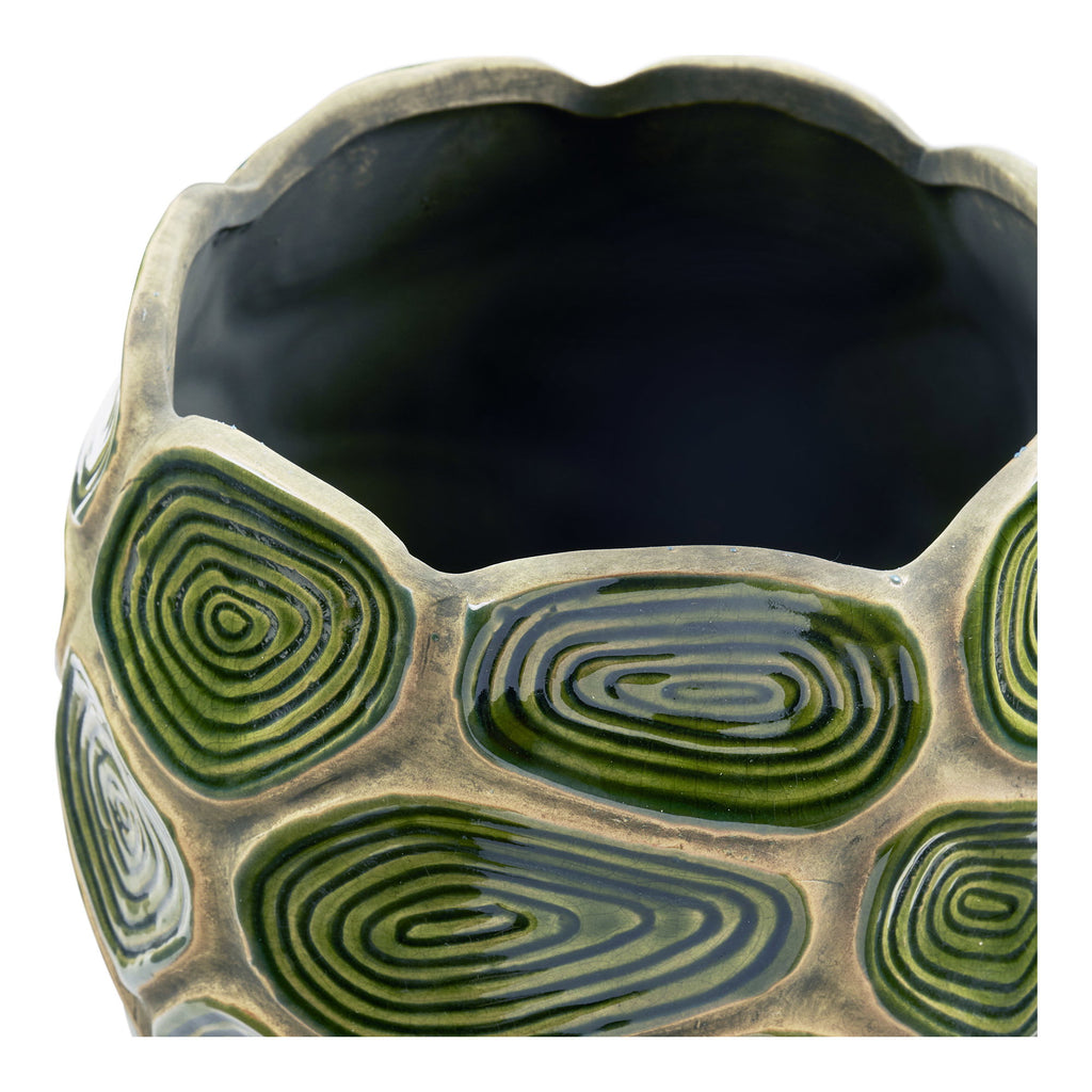 HOUSE NORDIC | BLOEMPOT| TERRACOTTA DONKERGROEN (Ø18x16 CM)