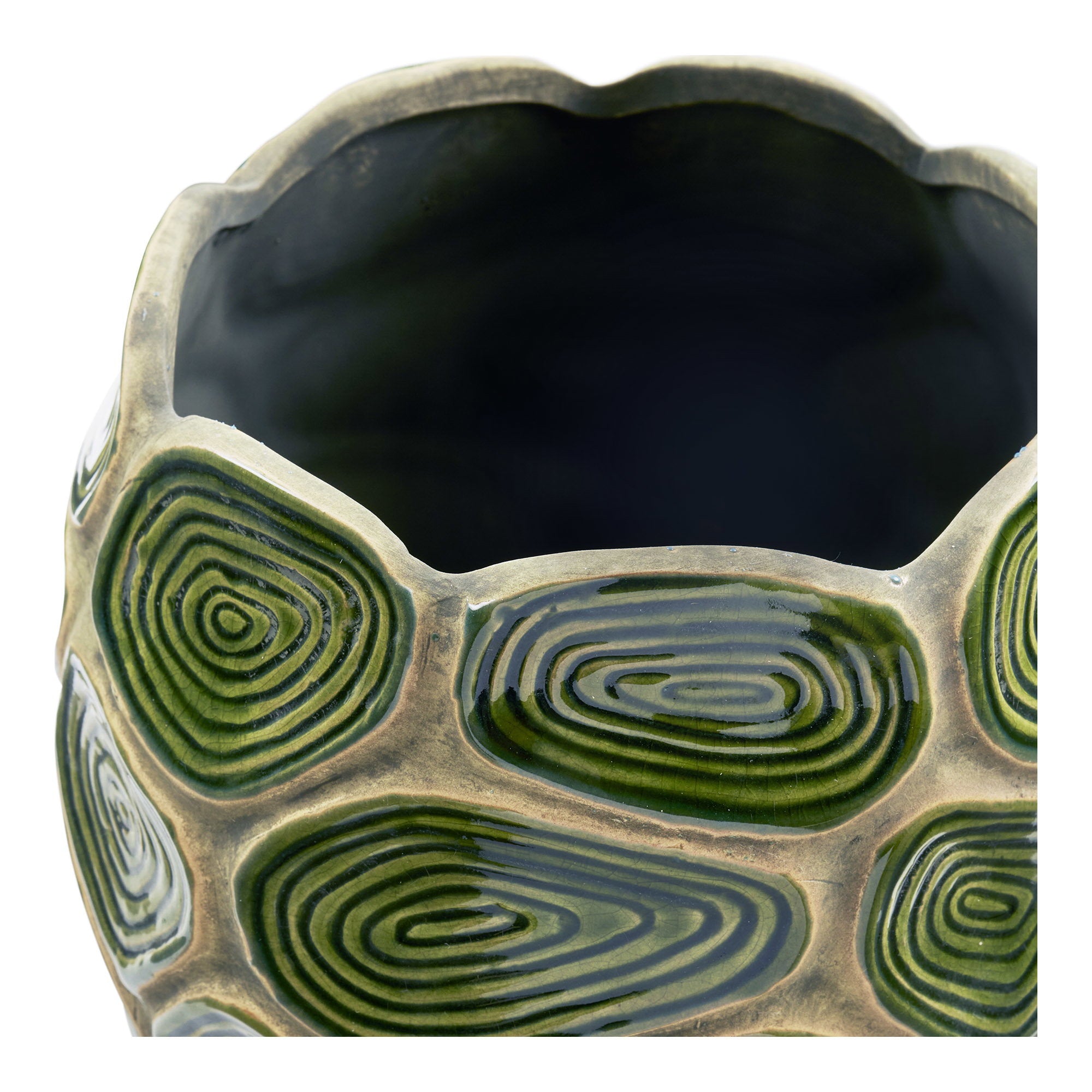 HOUSE NORDIC | BLOEMPOT| TERRACOTTA DONKERGROEN (Ø18x16 CM)