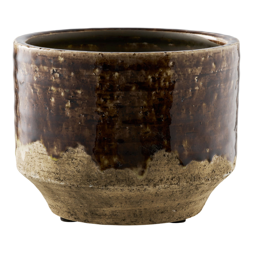 HOUSE NORDIC | BLOEMPOT | KERAMIEK BRUIN (Ø16,5x12,5 CM)